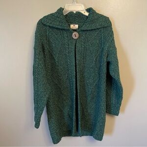 Cozy Green Hooded Cardigan